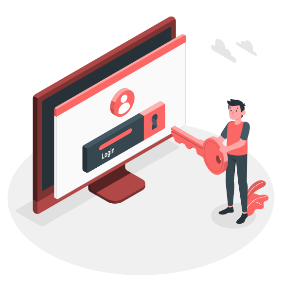 Brand Login Illustration